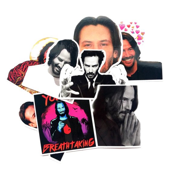 Keanu Reeves Stickers (8pc) - Picture 3 of 6